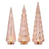 Raz Pink Mercury Glass Trees With Lights