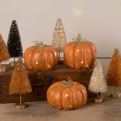 Bethany Lowe New! Polka Dot Pumpkin Luminaries