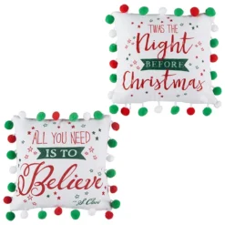 Raz Pom Pom Christmas Pillows