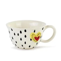 Demdaco Valentine's Day Raindrops And Hearts Tea Cup