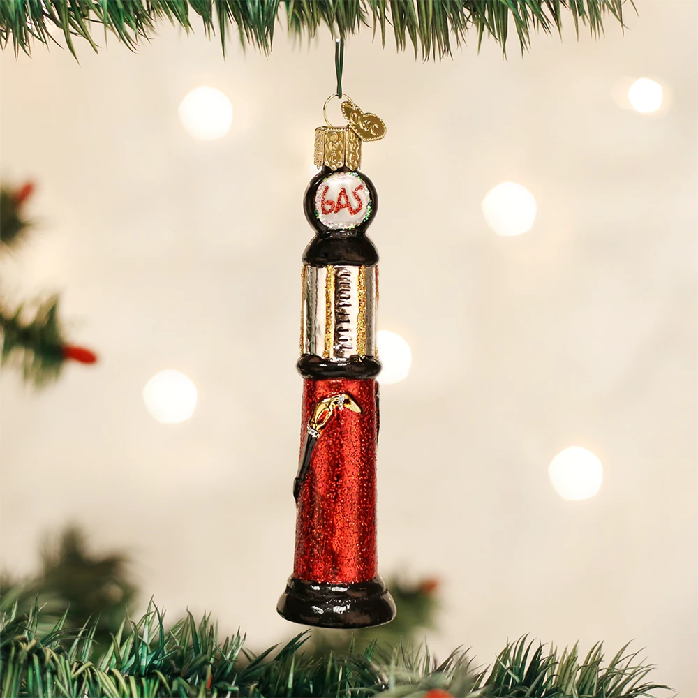 Old World Christmas Retro Cylinder Gas Pump Ornament 3 Old World Christmas Retro Cylinder Gas Pump Ornament