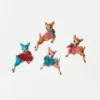 One Hundred 80 Degrees New! Retro Leaping Deer Ornaments
