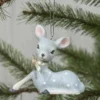 Ragon House Retro Resting Blue Deer Ornament