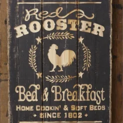 Audrey's Red Rooster Bed & Breakfast Sign, 30" 7 Audrey's Red Rooster Bed & Breakfast Sign, 30