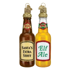 Old World Christmas Christmas Beer Bottle Ornaments