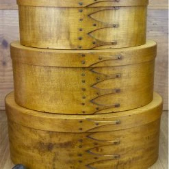 The Holiday Barn Christmas Shaker Boxes - Antiqued Natural Finish