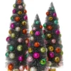 Cody Foster New! Silver Bristle Trees With Multi-Color Ornaments