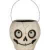 Bethany Lowe Skull Bucket, Paper Mache