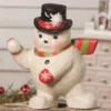 Bethany Lowe Snowball Fight Snowman, Paper Mache
