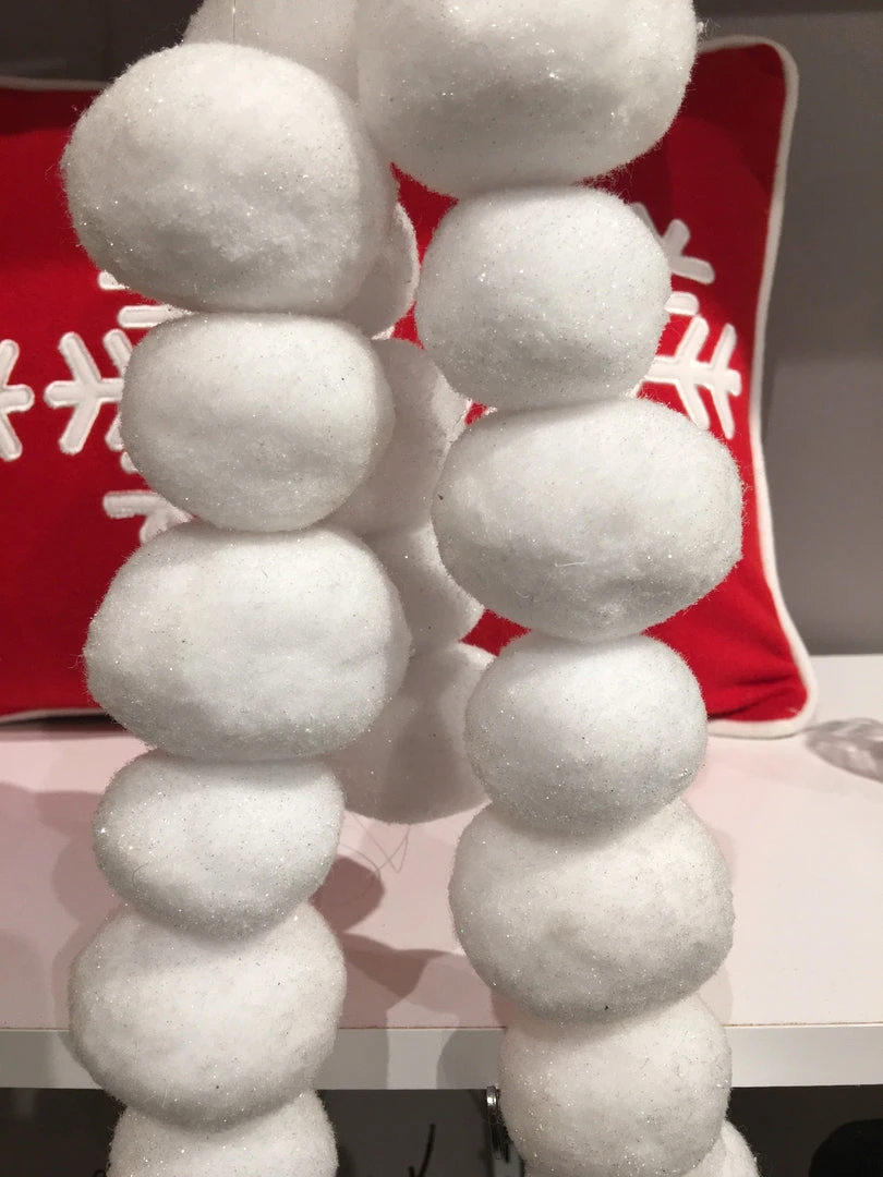 Raz New! Snowball Garland 3 Raz New! Snowball Garland