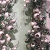 Napco Snowy Pearl Crabapple And Boxwood Garland