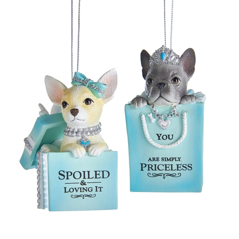 Kurt Adler New! Puppy Princess Ornaments 3 Kurt Adler New! Puppy Princess Ornaments