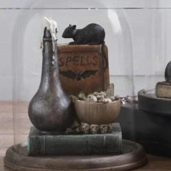 K&K Interiors Spooky Spells Cloche With Rat