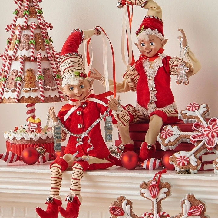 Raz Sugar & Spice Elves, 16" New! 3 Raz Sugar & Spice Elves, 16" New!