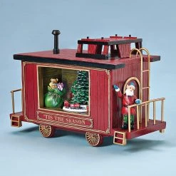 The Holiday Barn Christmas Music Boxes Caboose Christmas Music Box