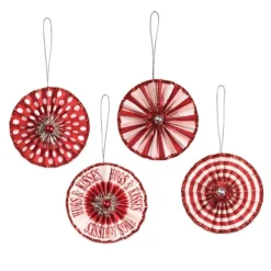 Bethany Lowe Valentine Rosette Ornaments