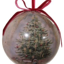 ShiShi Victorian Christmas Decoupage Ball Ornament, Christmas Tree