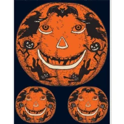 Beistle Vintage Jack-O-Lantern Peel 'N Place Decals Beistle Vintage Halloween