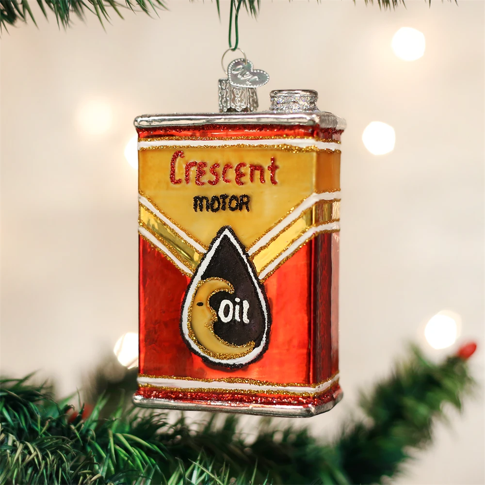 Old World Christmas Vintage Oil Can Ornament 3 Old World Christmas Vintage Oil Can Ornament