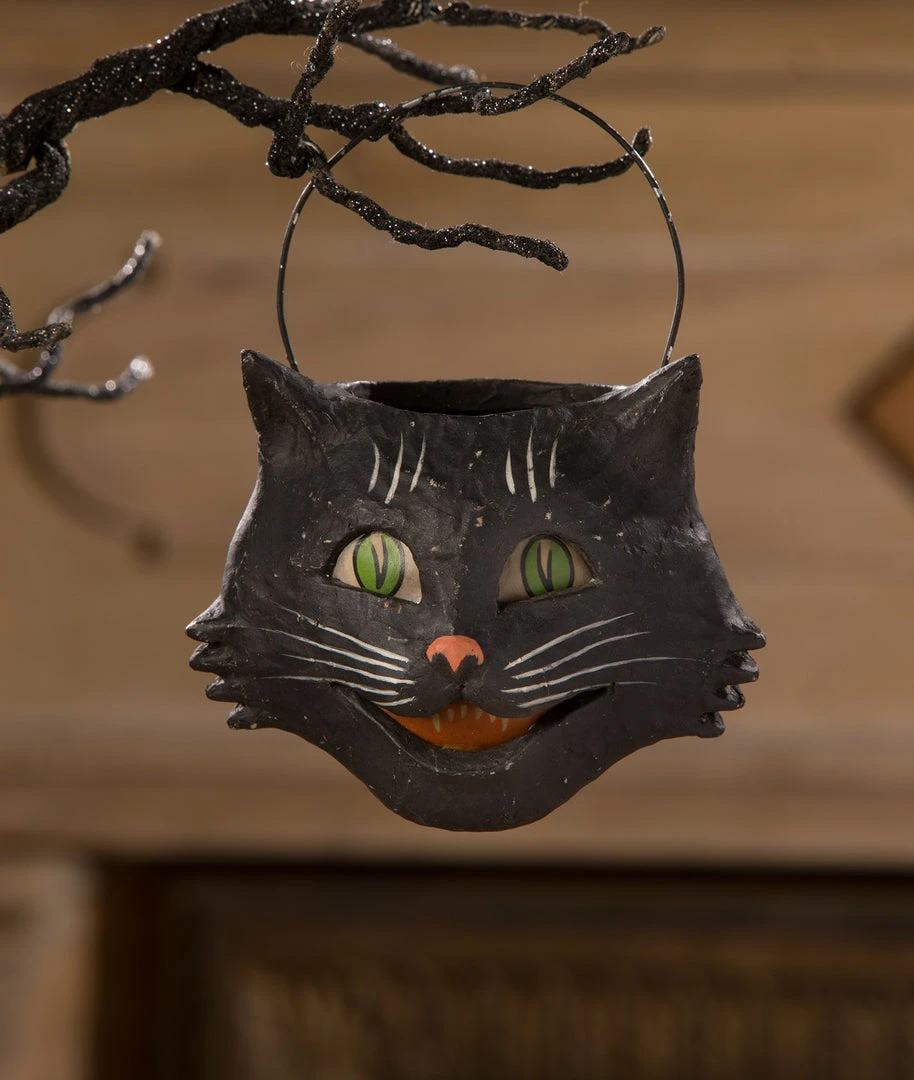 Bethany Lowe Vintage Sassy Cat Bucket, Small 4 Bethany Lowe Vintage Sassy Cat Bucket, Small