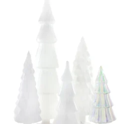 Cody Foster New! White Candy Glass Trees, Large