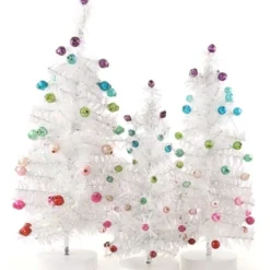 Cody Foster New! White Tabletop Trees With Colorful Beads