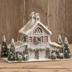 Ragon House Winter White Horse Barn Putz New!